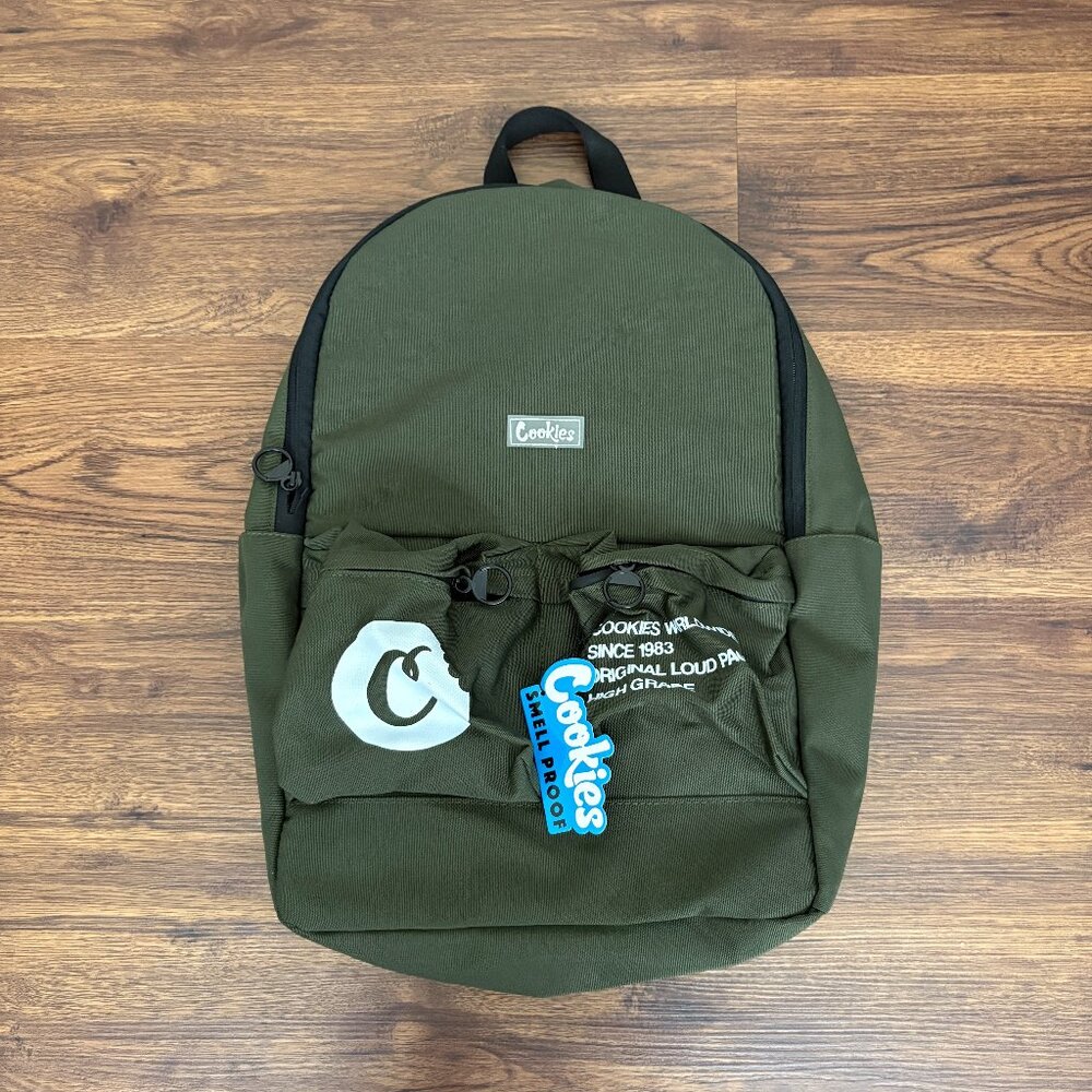 Cookies Orion Canvas Smell-Proof Backpack Olive Green Streetwear Utility